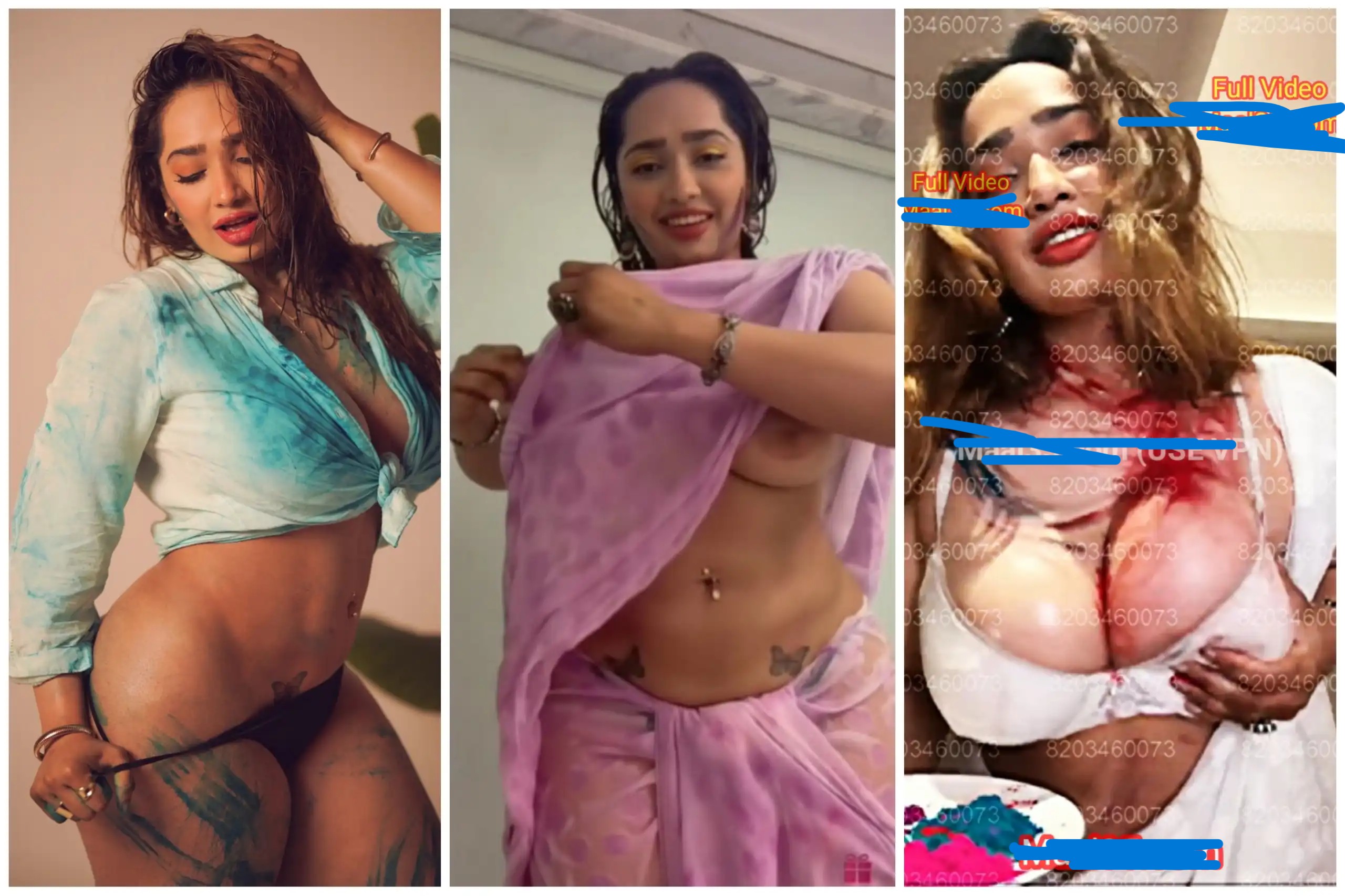 Aditi Mistry Nude On Holi Live part 1